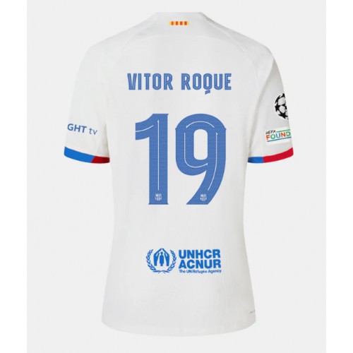 Pánský Fotbalový dres Barcelona Vitor Roque #19 2023-24 Venkovní Krátký Rukáv